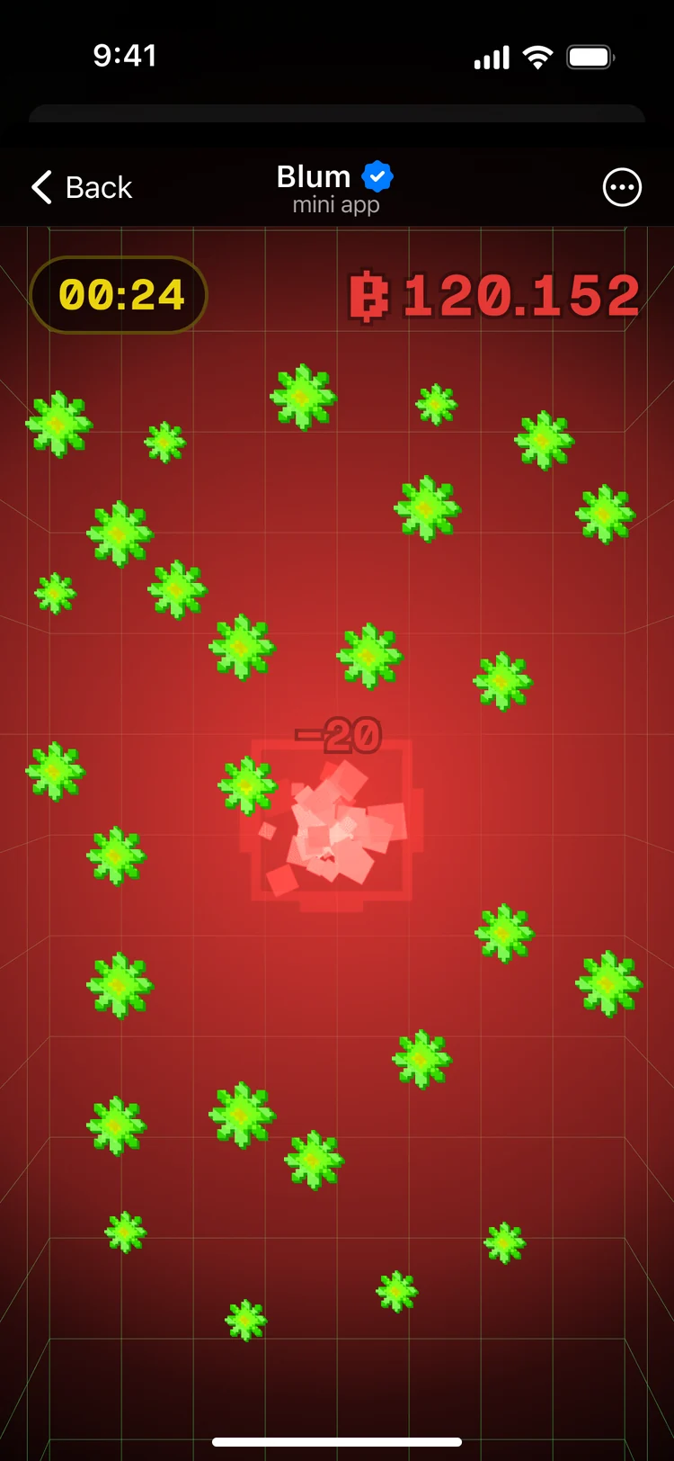 A bomb: the screen flashes red and points drop.