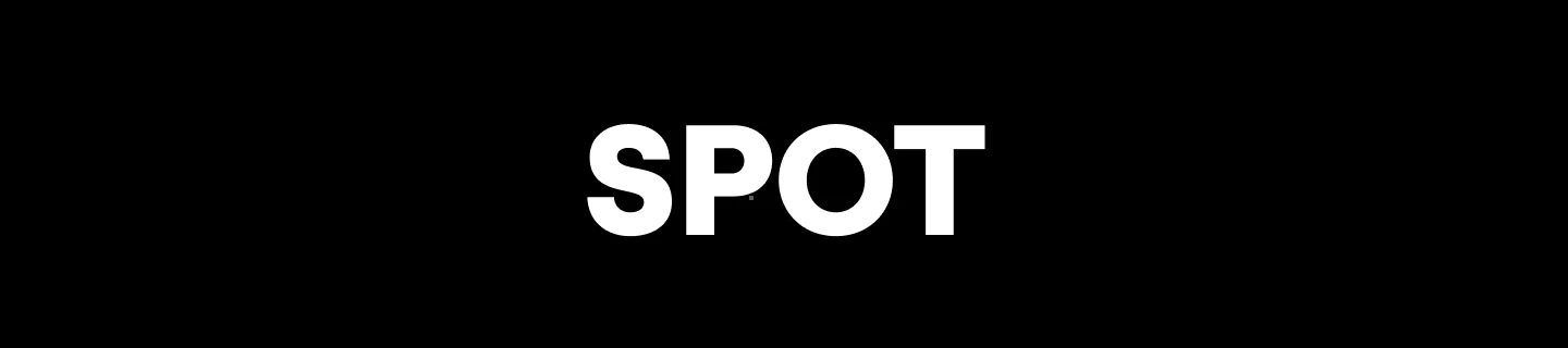 The name Spot alone, white on black: the spot exchange.